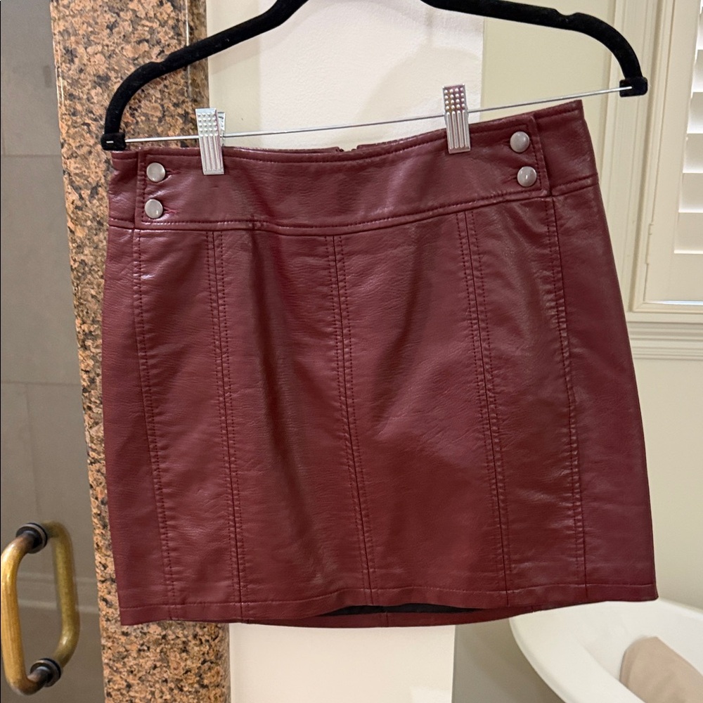 FP Movement by Free People Burgundy Mini Skirt